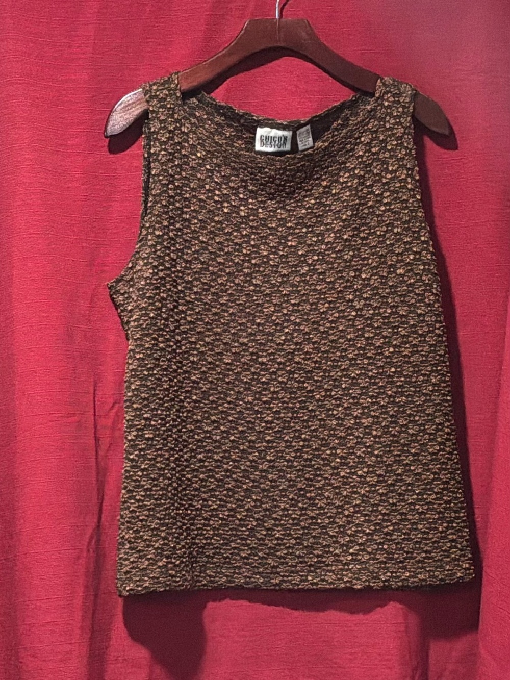 Chico's Brown Textured Knit Tank Top